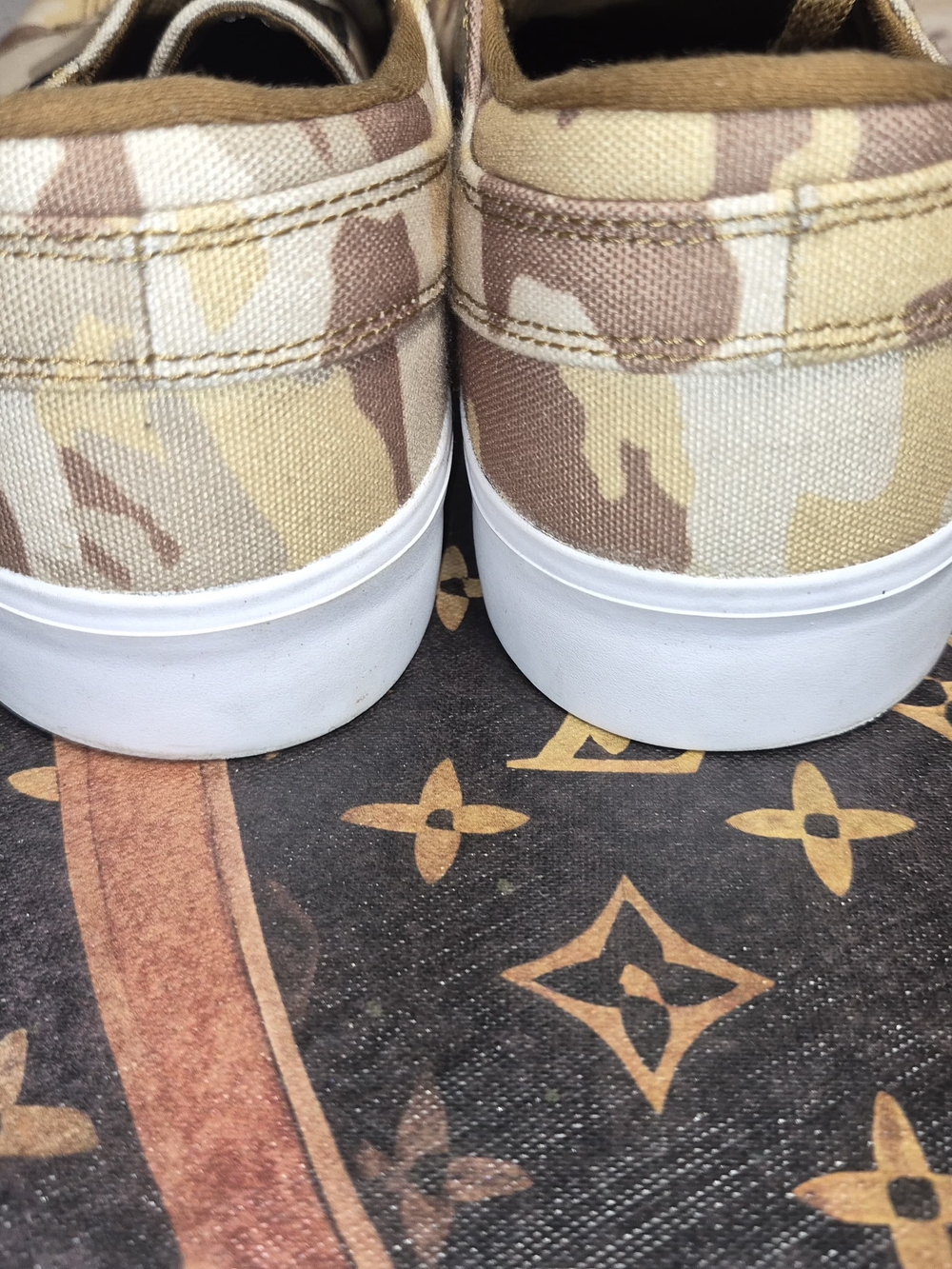 Nike Stefan Janoski Men's Desert Camo Canvas Skate Shoe - Tan - Picture 4 of 6